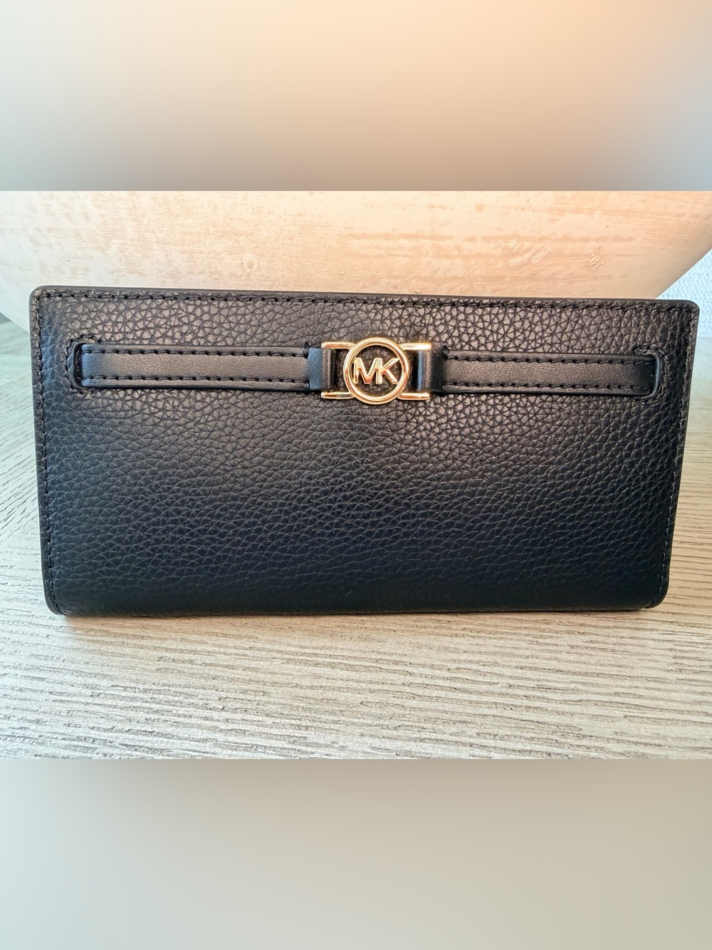 Michael Kors Reed Large Leather Snap Wallet – Black